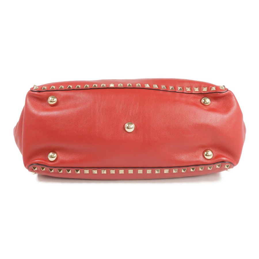 Valentino 皮革Rockstud Tote金扣手挽肩背兩用袋-3