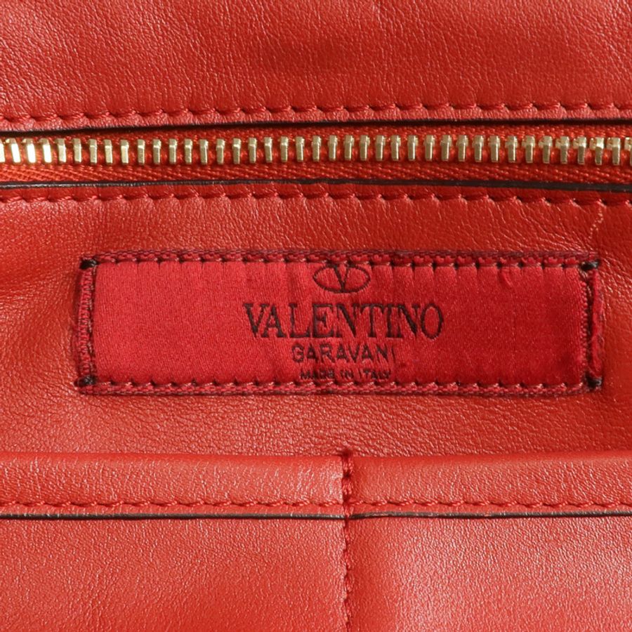 Valentino 皮革Rockstud Tote金扣手挽肩背兩用袋-5