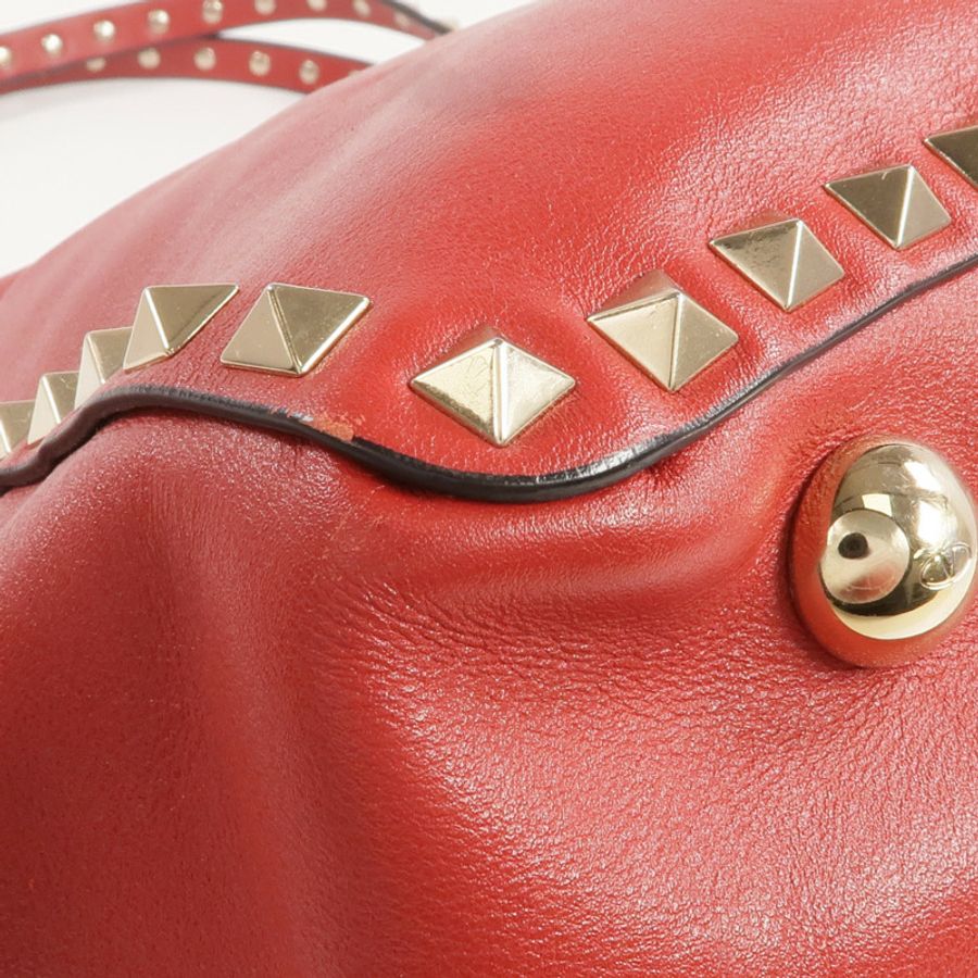 Valentino 皮革Rockstud Tote金扣手挽肩背兩用袋-11