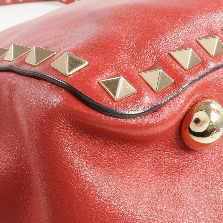 Valentino 皮革Rockstud Tote金扣手挽肩背兩用袋-13