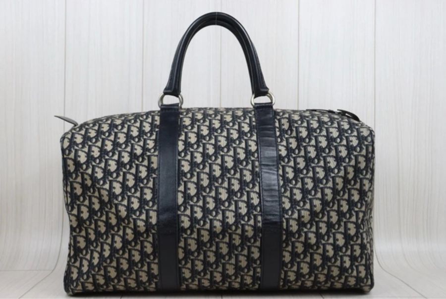 「JL 精品代購」9新 Dior 老花 旅行袋 45-3