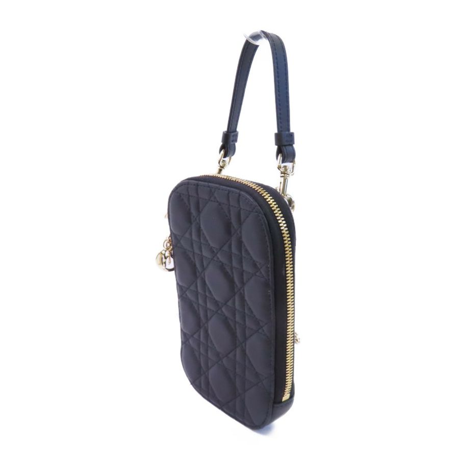 Dior 羊皮皮革Phone Bag金扣手挽肩背兩用袋-2