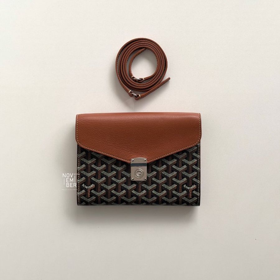 閒置新有購證🙌🏻 Goyard 戈雅 Chypre Wallet-Pouch 相機包 棕-4