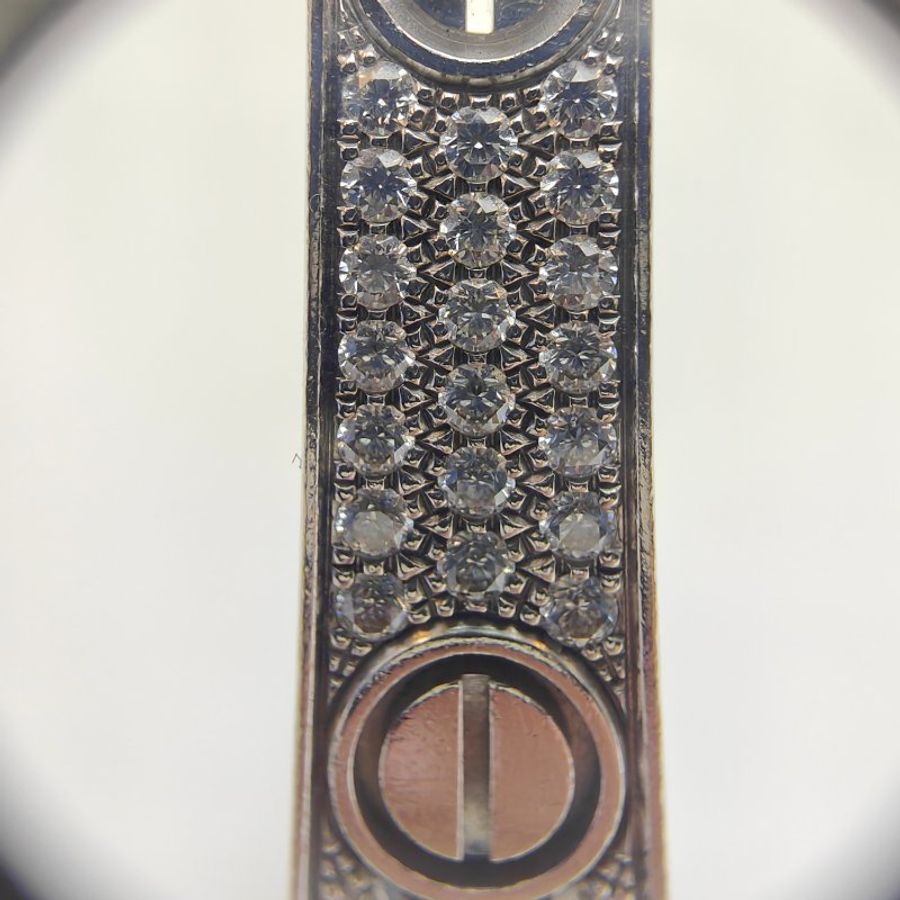 Cartier 卡地亞 Love 18K白金 寬版滿天星鑽石手環 Size 18 Bracelet-5