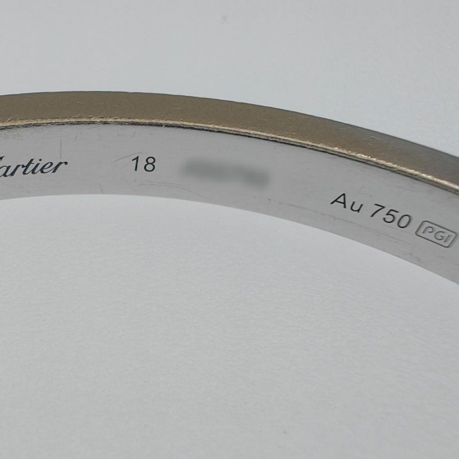 Cartier 卡地亞 Love 18K白金 寬版滿天星鑽石手環 Size 18 Bracelet-9
