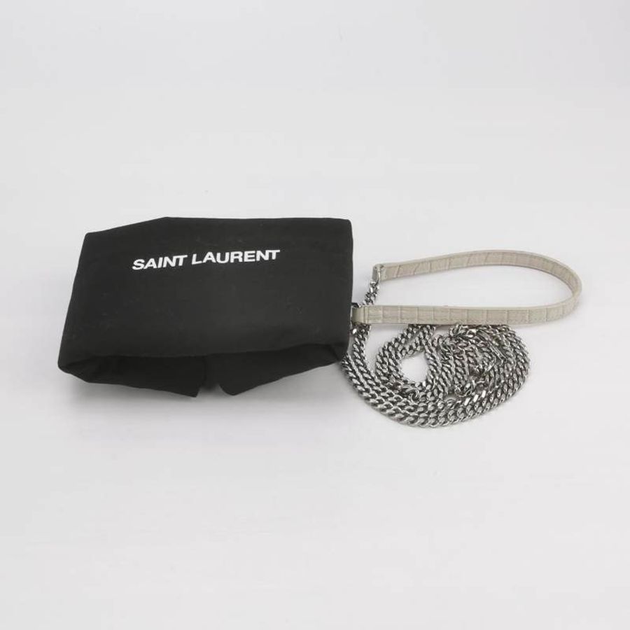 Saint Laurent Kate凱特包小號牛皮鱷魚紋YSL標誌斜挎包單肩包-8