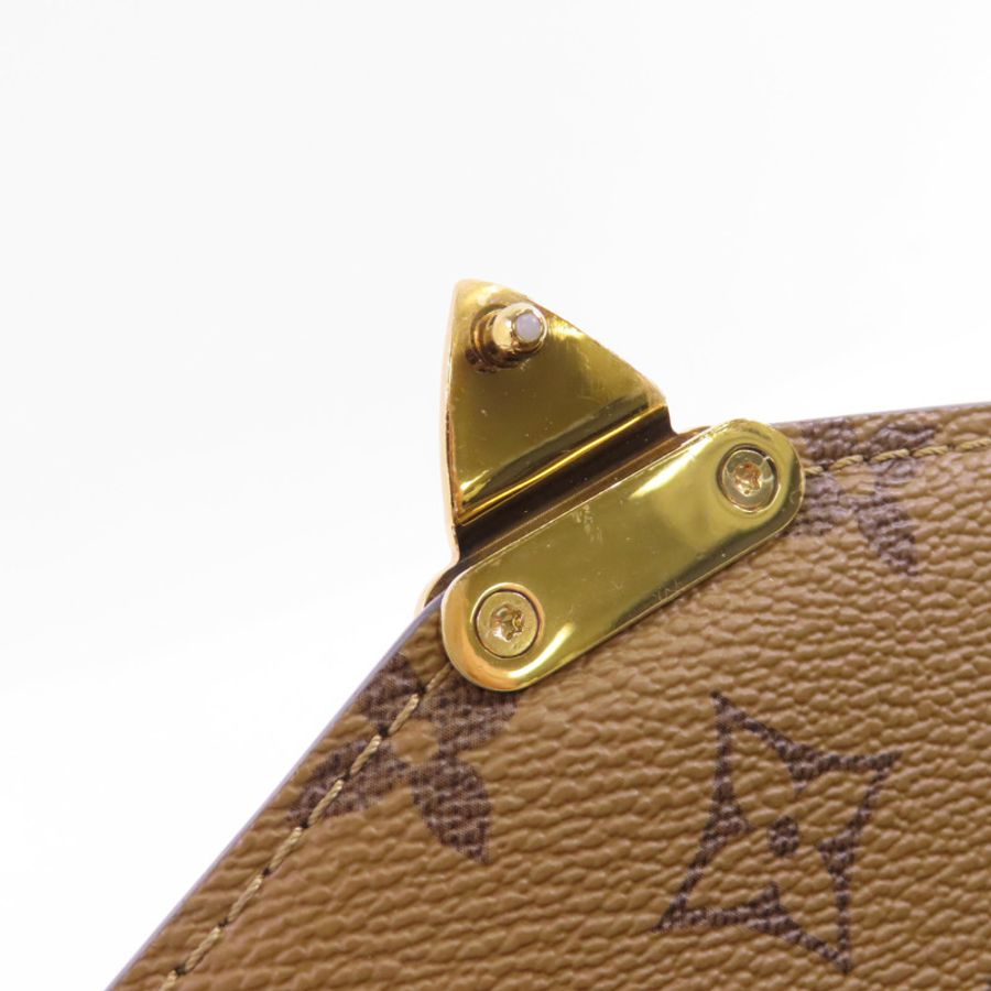 LOUIS VUITTON Monogram Reverse Pochette Metis金扣手挽肩背兩用袋-11