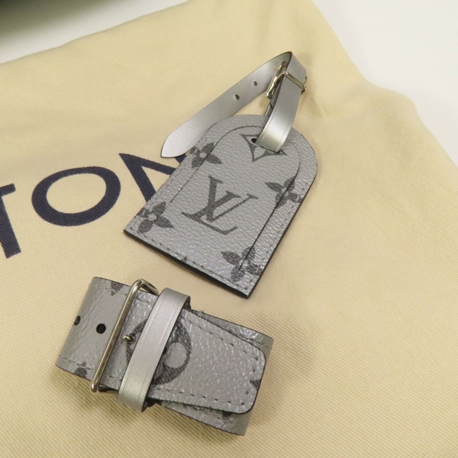 LOUIS VUITTON Mono Metallic Silver Keepall 50 Bandoulie銀扣手挽肩背兩用袋-6