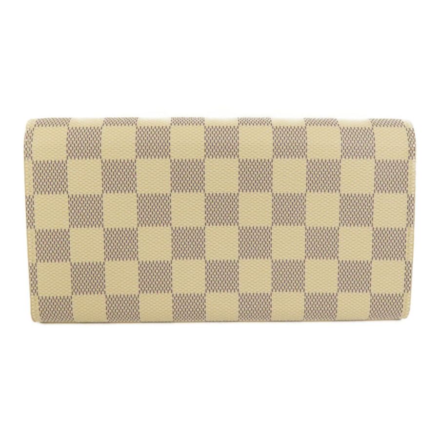LOUIS VUITTON Damier Azur Vivienne Holiday金扣長銀包-1