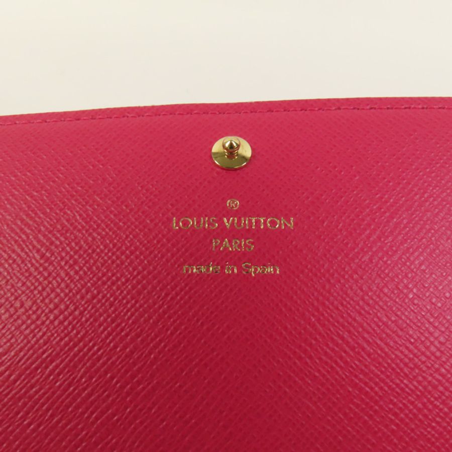 LOUIS VUITTON Damier Azur Vivienne Holiday金扣長銀包-5