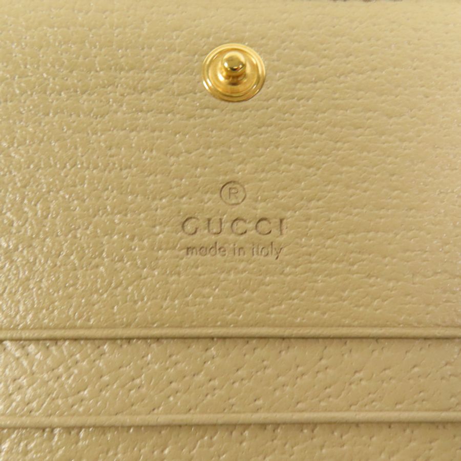 GUCCI 塗層帆布Horsebit 1955金扣錢包-6