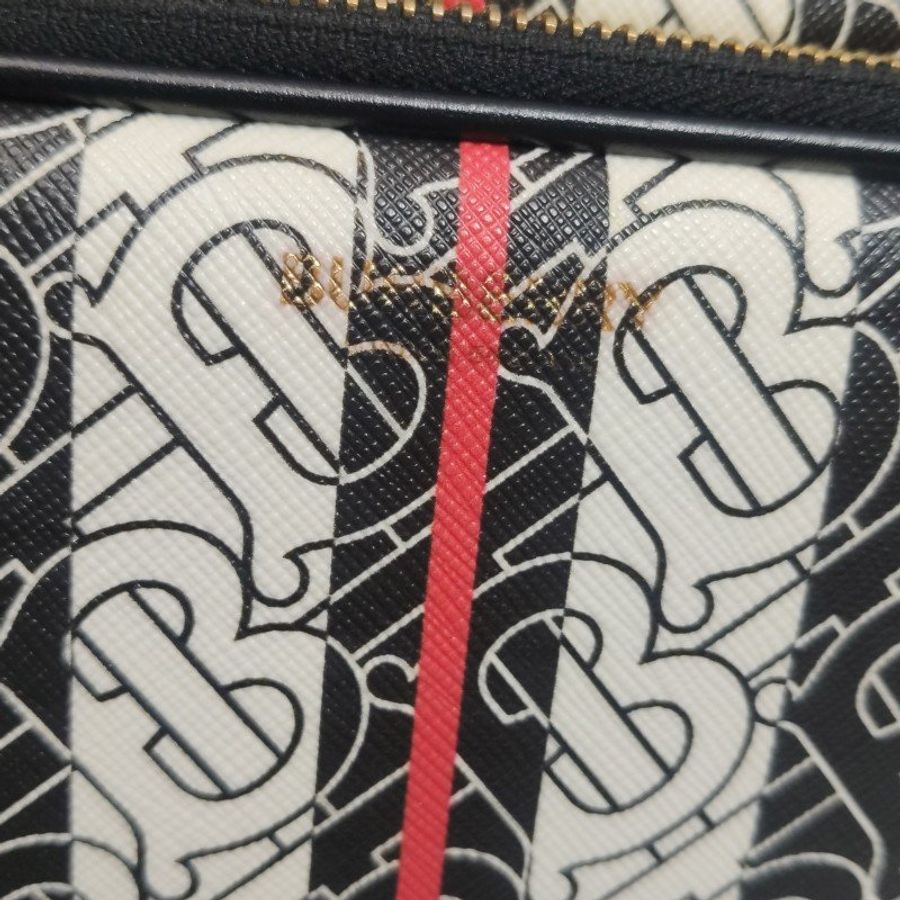 Burberry TB牛皮Monogram印花字母logo斜挎包單肩包-17