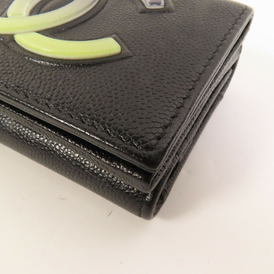 CHANEL 牛皮皮革Fold Walle錢包-12