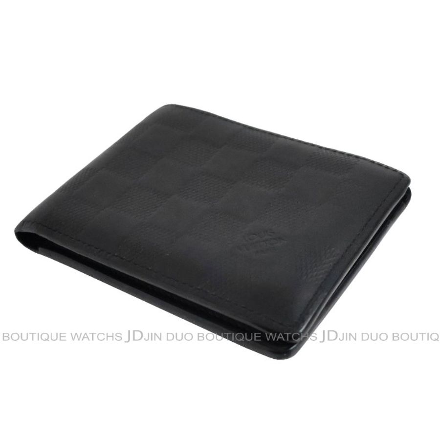 金鐸精品~C776 LOUIS VUUTTON LV 路易威登 N63124 黑色棋盤格壓紋小牛皮男士短夾-6