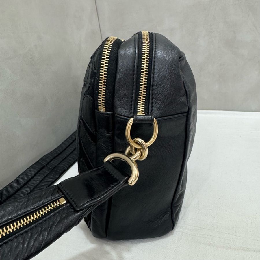 「限時優惠到4/30」Chanel 絨毛皮革拼色相機包 vintage 中古 二手 特價-7