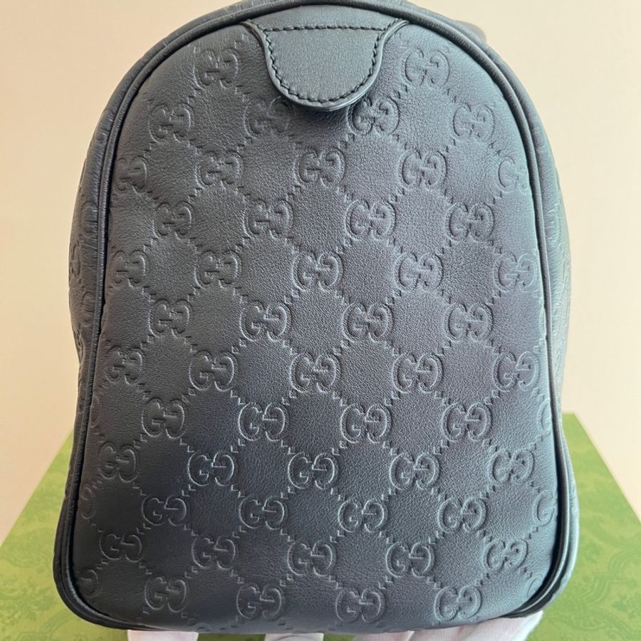 Gucci 古馳黑色壓紋波士頓手提包 無肩帶 約34*20*25 自配個寬肩帶超級好用-4