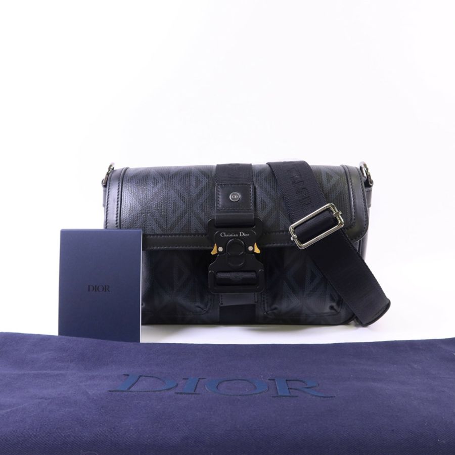 Dior 塗層帆布Hit The Road銀扣肩背袋-17