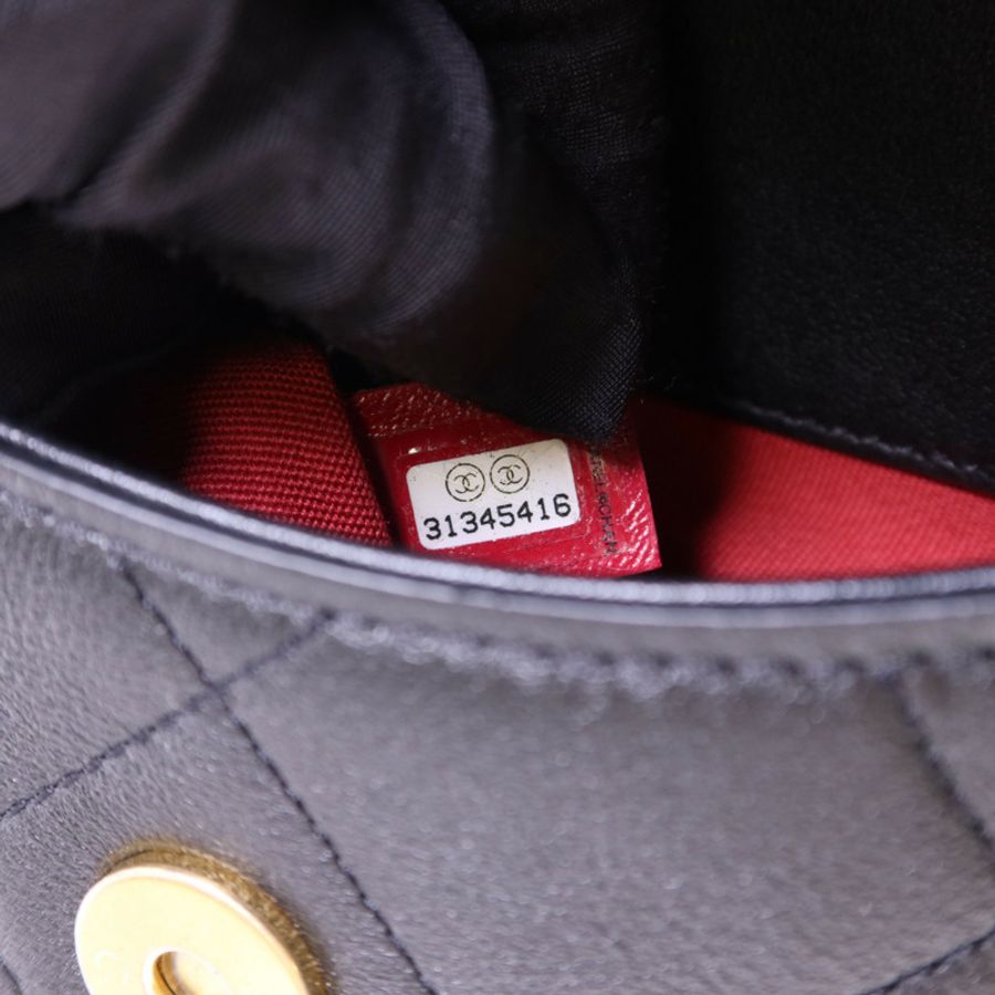 CHANEL 牛皮皮革Chain Shoulder Bag金扣鏈帶肩背袋-7