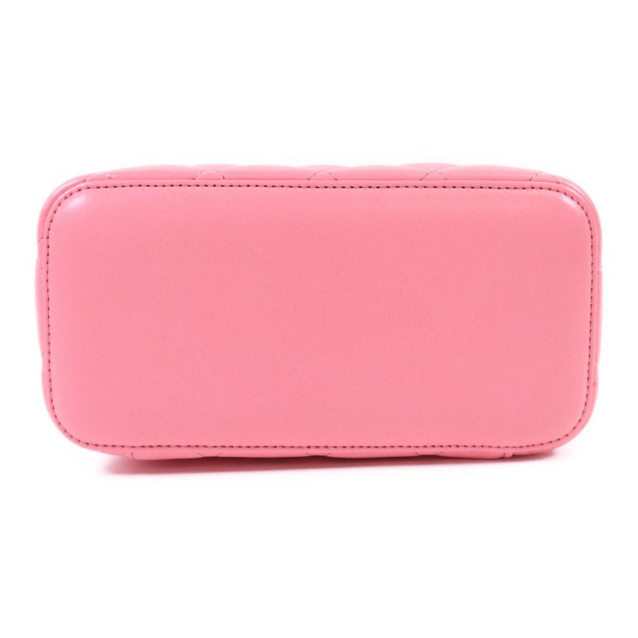 CHANEL 牛皮皮革Vanity Case金扣鏈帶肩背袋-3