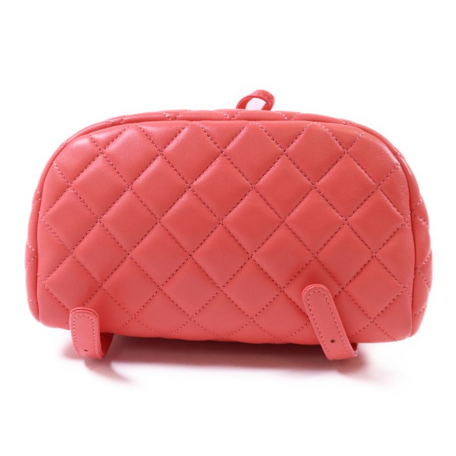 CHANEL 羊皮皮革Backpack金扣背包-3