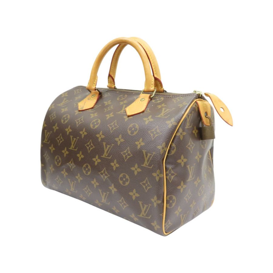 棕色 原花 帆布 Speedy 30 手提包 (無鑰使)【LOUIS VUITTON LV 路易威登】 M41526-2