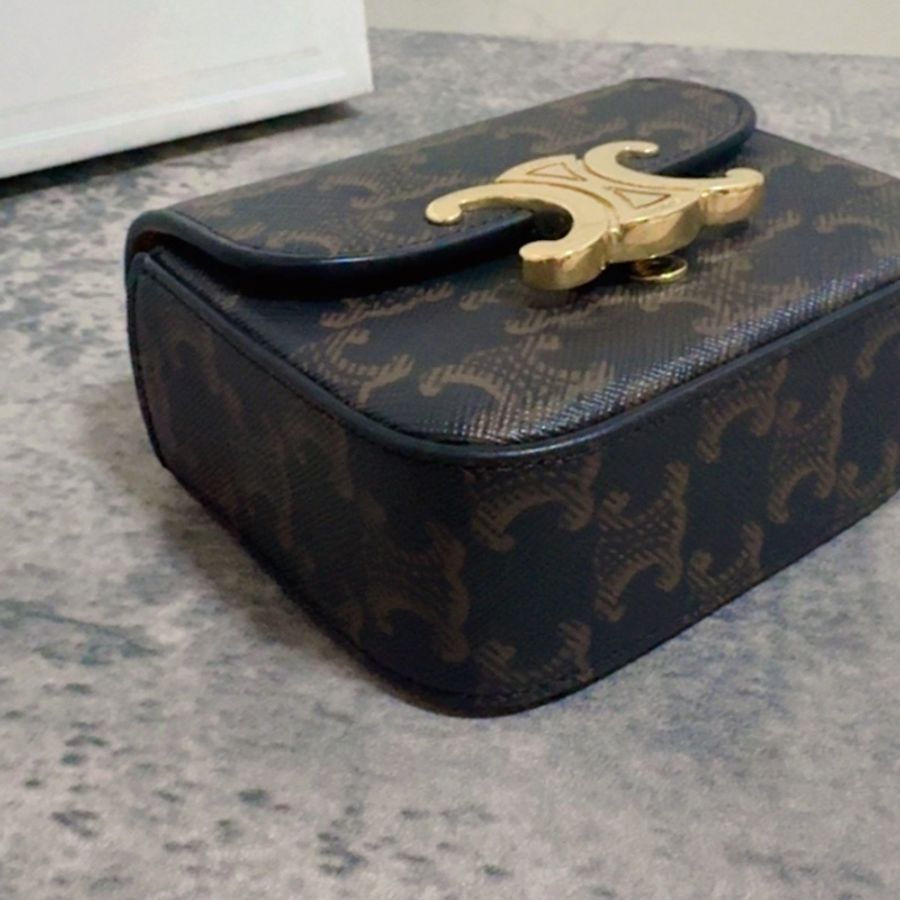 Celine mini triomphe經典提花-3