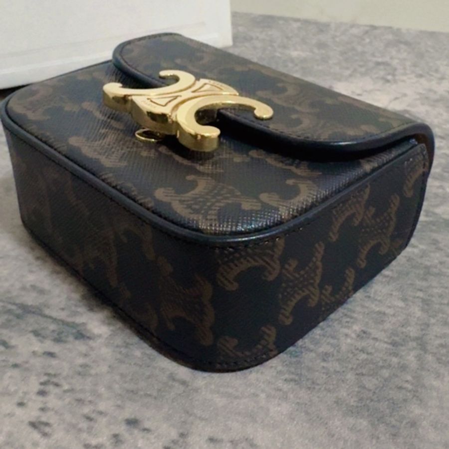 Celine mini triomphe經典提花-4