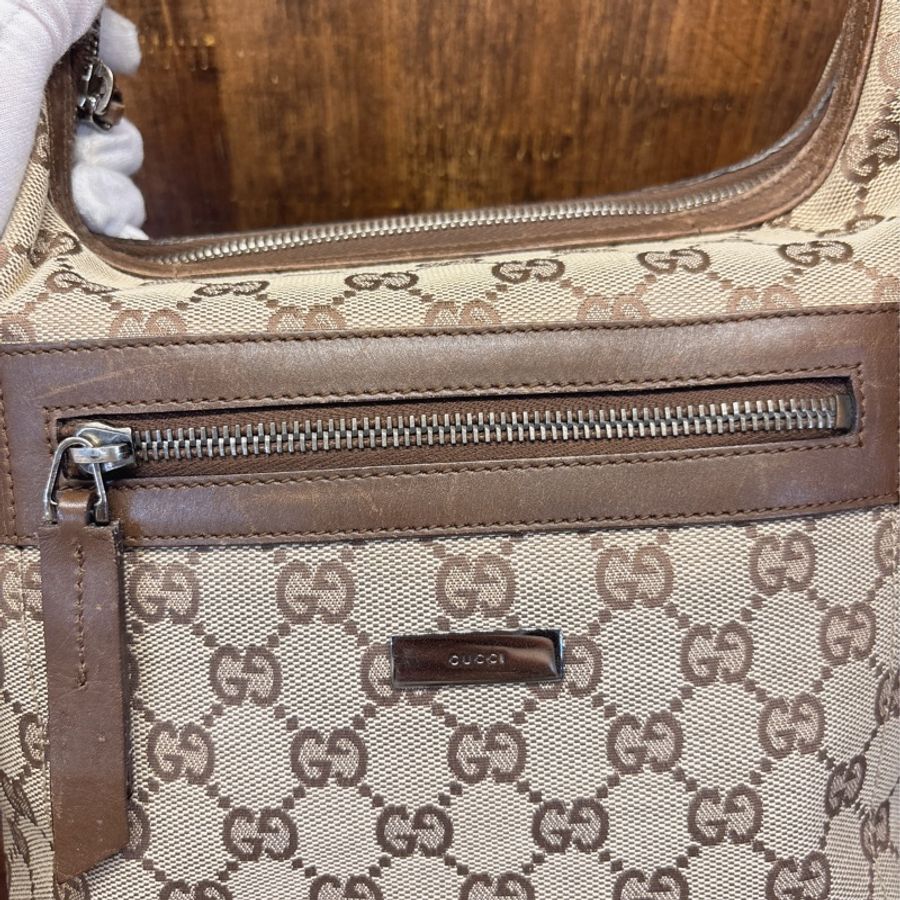 Gucci GG 帆布單肩包-6