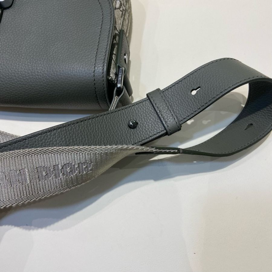 DIOR迪奧 Saddle 可調節肩帶翻蓋開合 Oblique印花 粒面牛皮革綠色23編碼-7