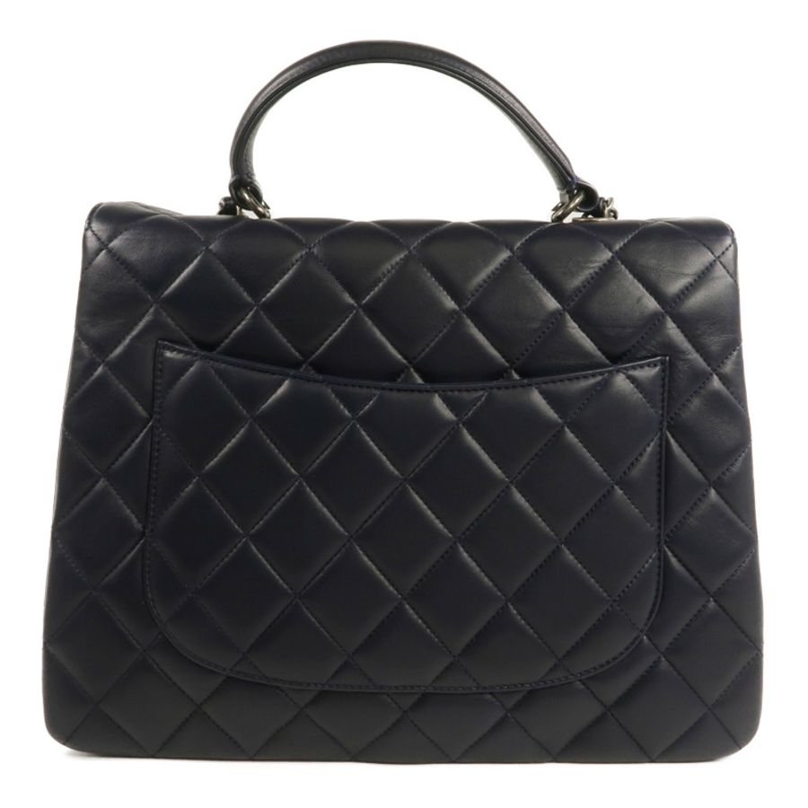 CHANEL 羊皮皮革Trendy CC Large銀扣手挽肩背兩用袋-2