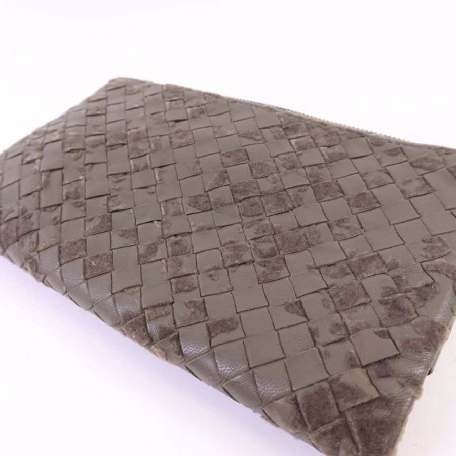 BOTTEGA VENETA 織紋皮革/天鵝絨Long Wallet長錢包-17