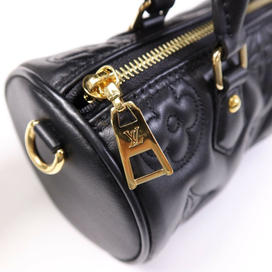 LOUIS VUITTON Monogram Empreinte Papillon BB Bubblegram金扣手挽肩背兩用袋-6