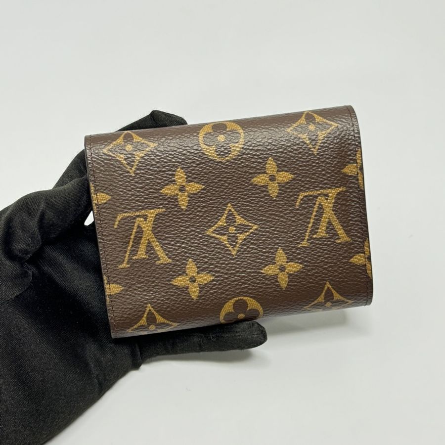 【全新閒置品🎁】 LV Victorine “晶片款” 經典老花 短夾(專櫃24800)-4