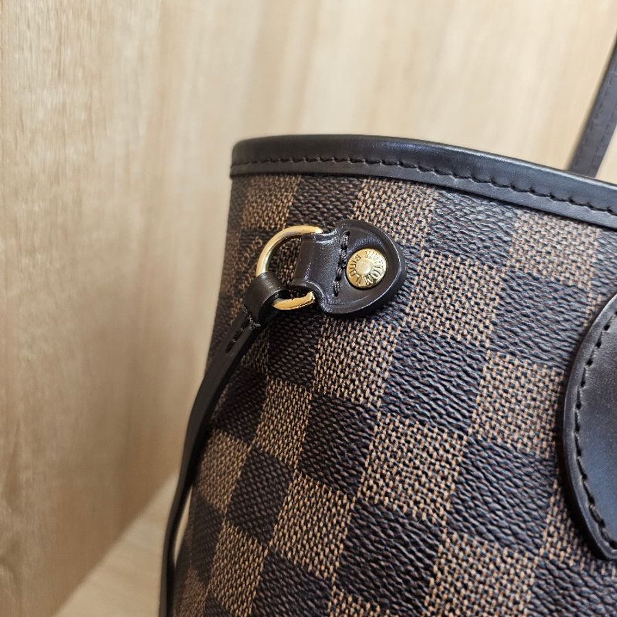 [輕巧適合每天使用尺寸☺️] LV棋盤格金釦NeverFull PM手提肩背包-8