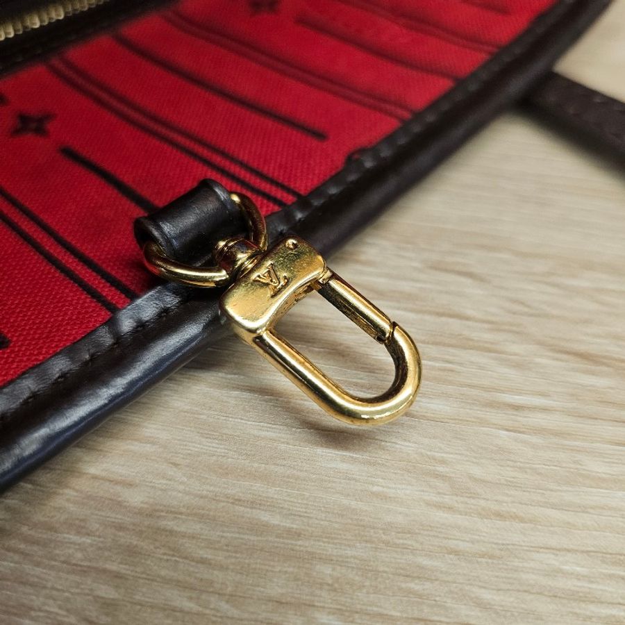 [輕巧適合每天使用尺寸☺️] LV棋盤格金釦NeverFull PM手提肩背包-15