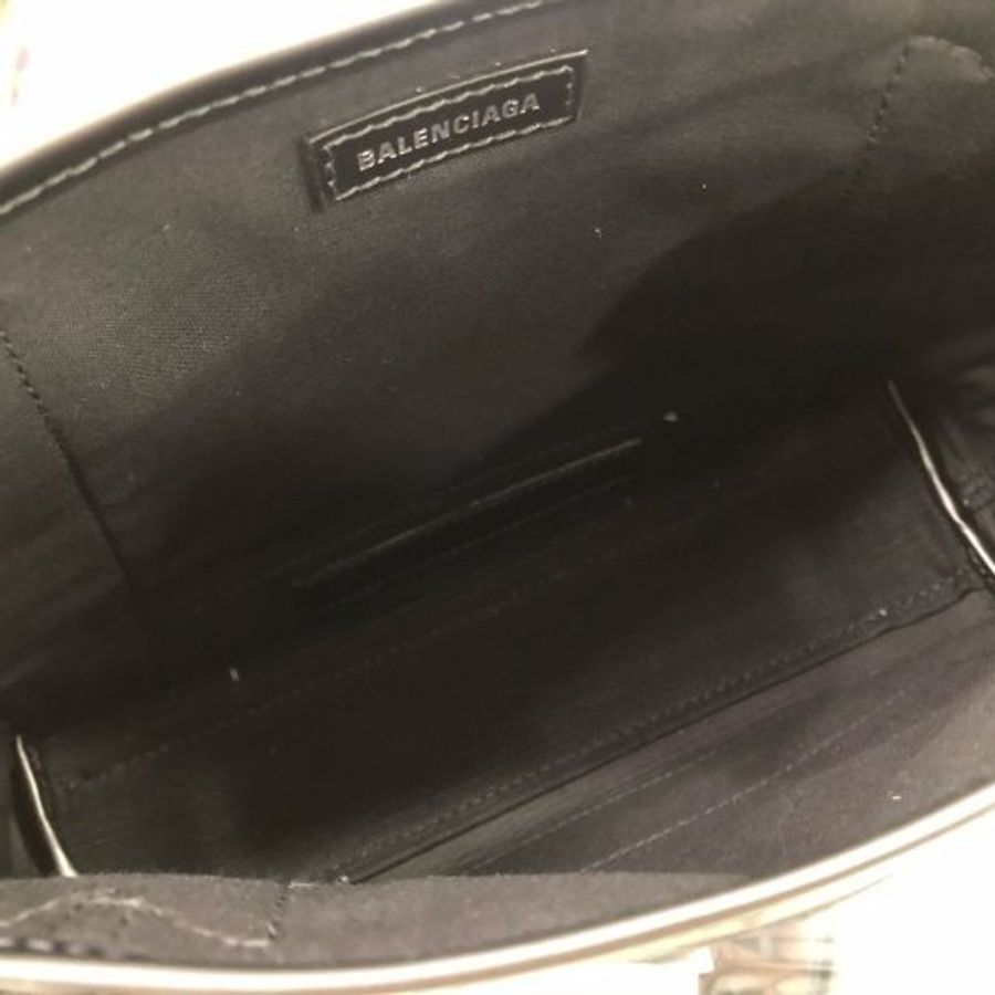 ㊣東區正精品㊣BALENCIAGA CABAS XS 390346 巴黎世家黑色帆布手提斜背包二用包RA1053-4