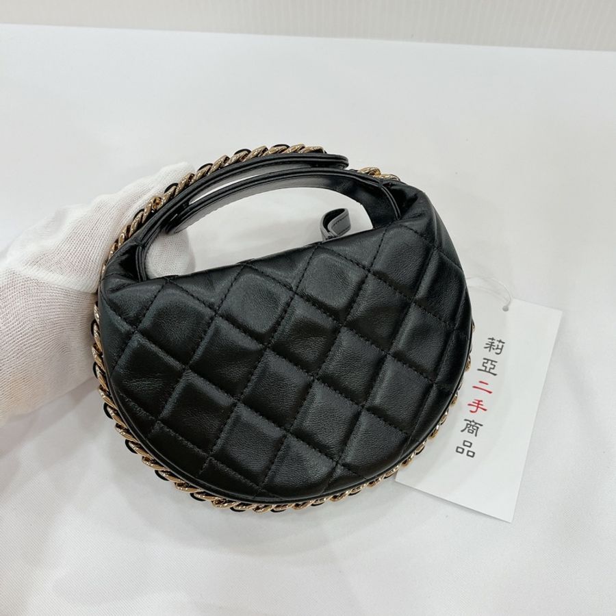 莉亞精品♡Chanel AP3095 呼拉圈月牙包 二手-4