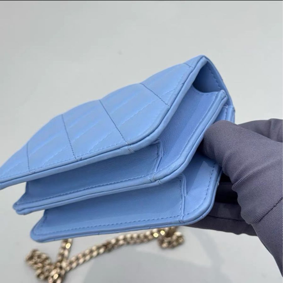 【全網最低價】 Chanel 22s 蓝色琺瑯小廢包-8