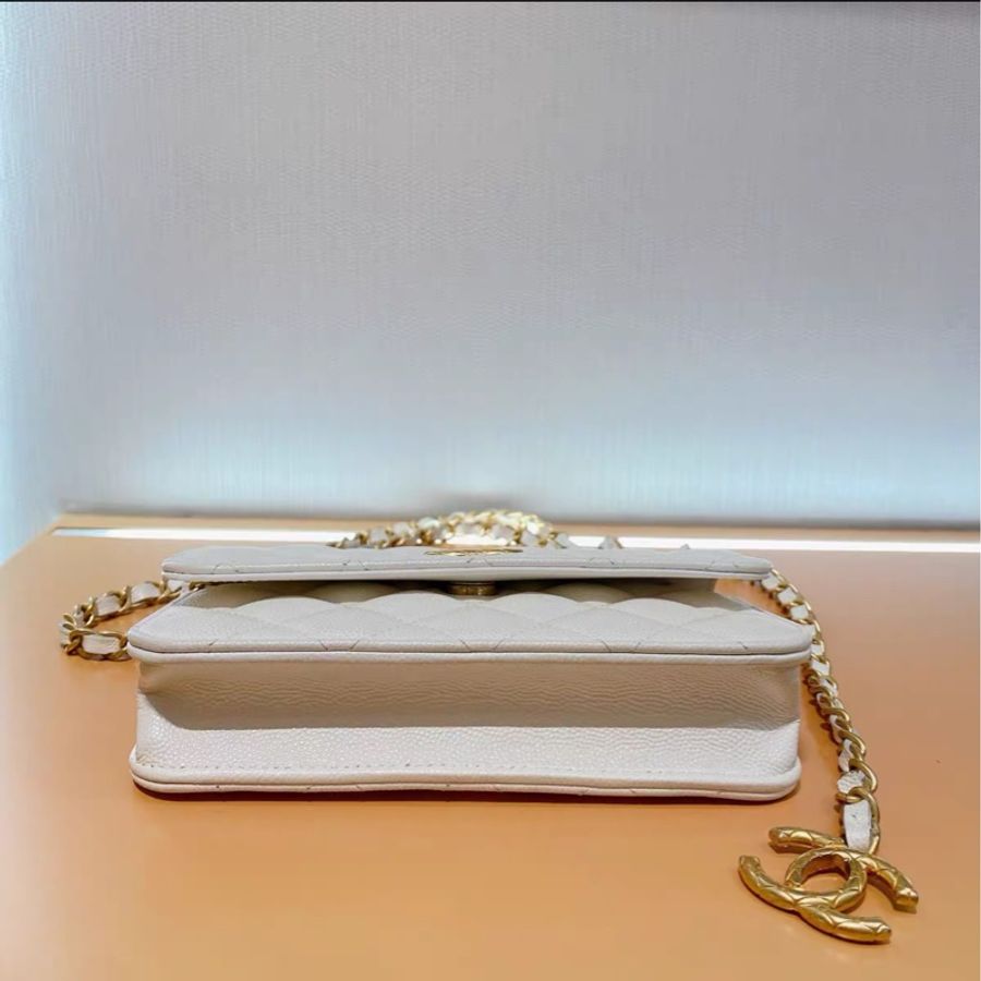 【全網最低價】 Chanel 特別款Woc 荔枝皮 98新-2