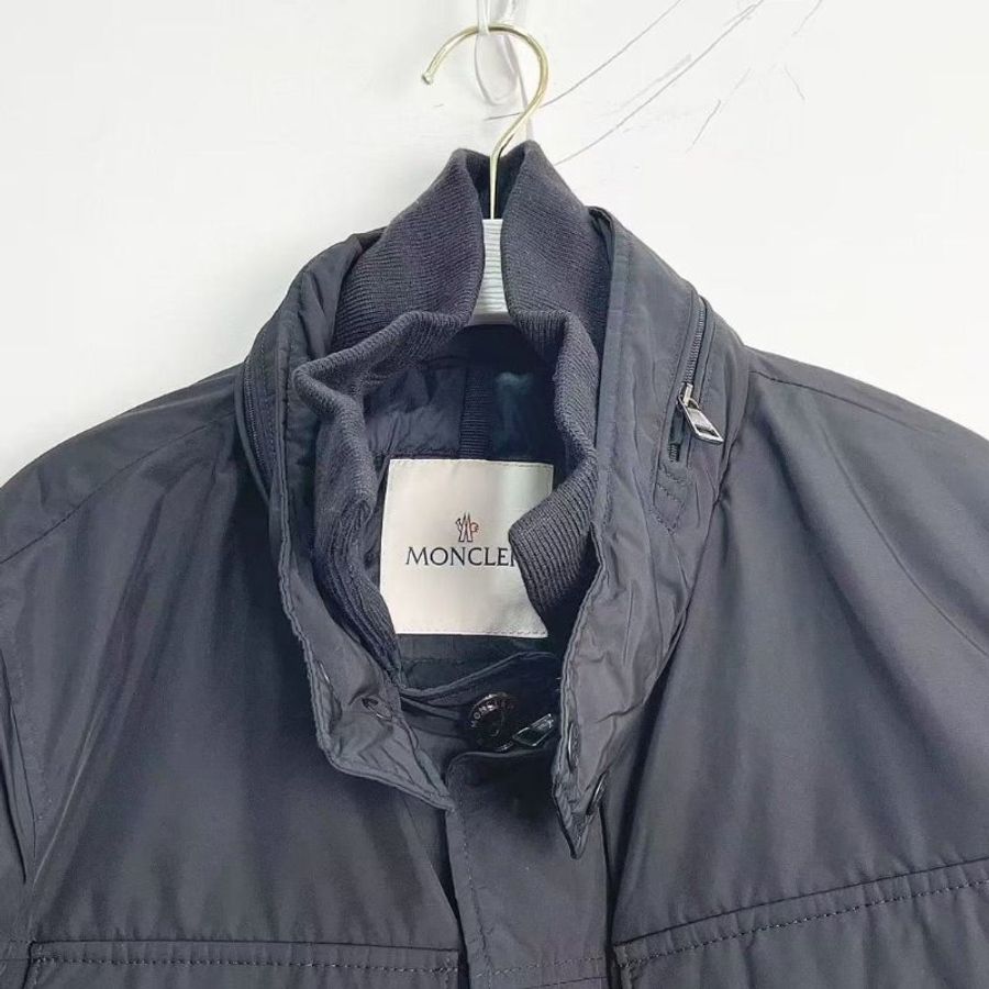 Moncler 男款黑色雙層領羽絨外套 衣長80cm,胸圍110cm, 9新 配件塵袋-2