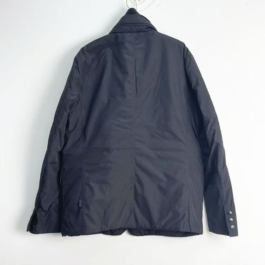 Moncler 男款黑色雙層領羽絨外套 衣長80cm,胸圍110cm, 9新 配件塵袋-5