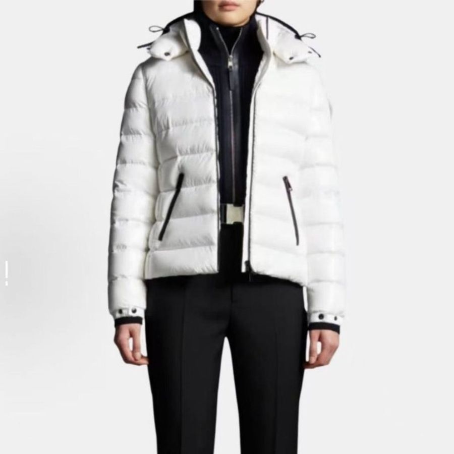 Moncler Bady 乳白色刺繡徽標logo短款鵝絨雪山羽絨外套 2碼,衣長57cm,胸圍94cm 9新 配件塵袋-6