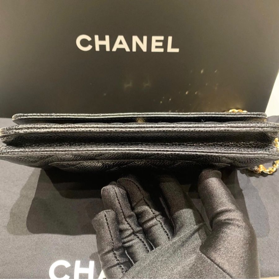 【98%新 ✨ 全網最抵】Chanel WOC 黑金 荔枝牛皮 31開-4