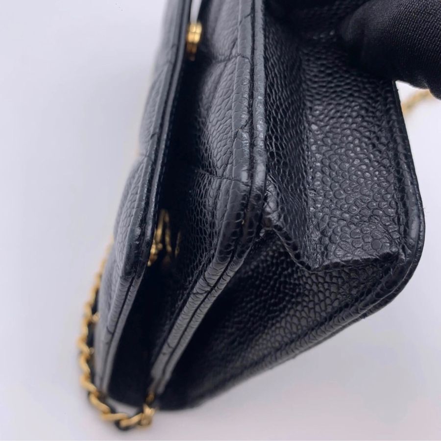 【98%新 ✨ 全網最抵】Chanel WOC 黑金 荔枝牛皮 31開-7