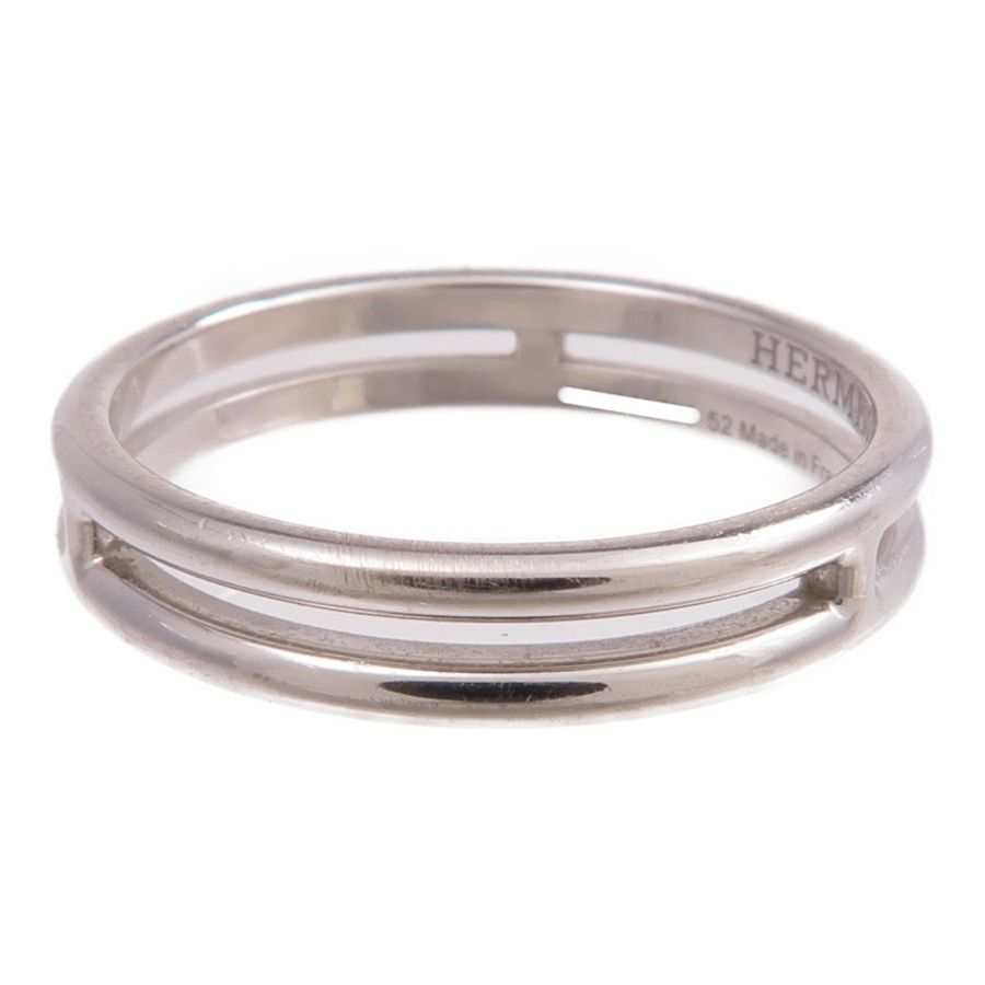 HERMES 18K白金Ariane Ring戒指Hermes#52/US#6-2
