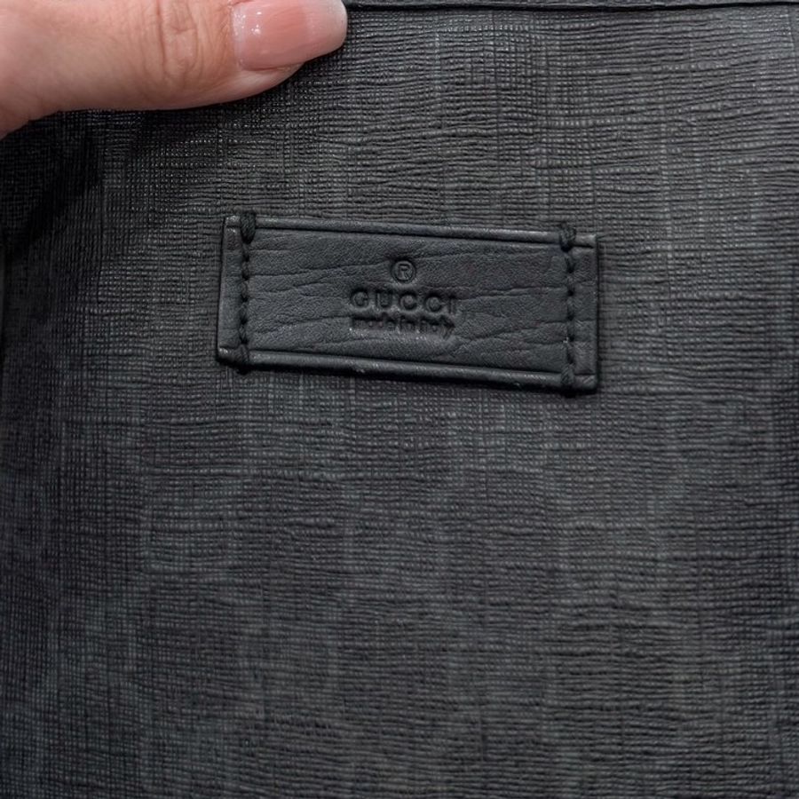 GUCCI pvc GG 壓紋 黑色 托特包 肩背包 斜背包 側背包 登機包 登機袋 購物袋 購物包-35