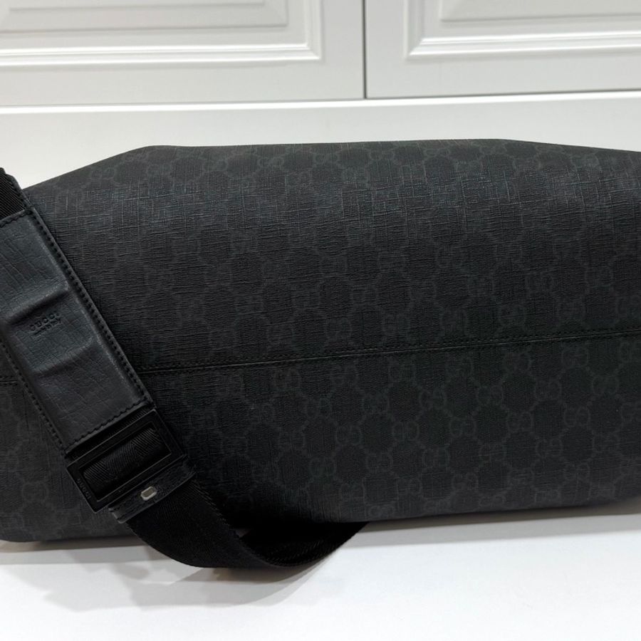 GUCCI pvc GG 壓紋 黑色 托特包 肩背包 斜背包 側背包 登機包 登機袋 購物袋 購物包-42