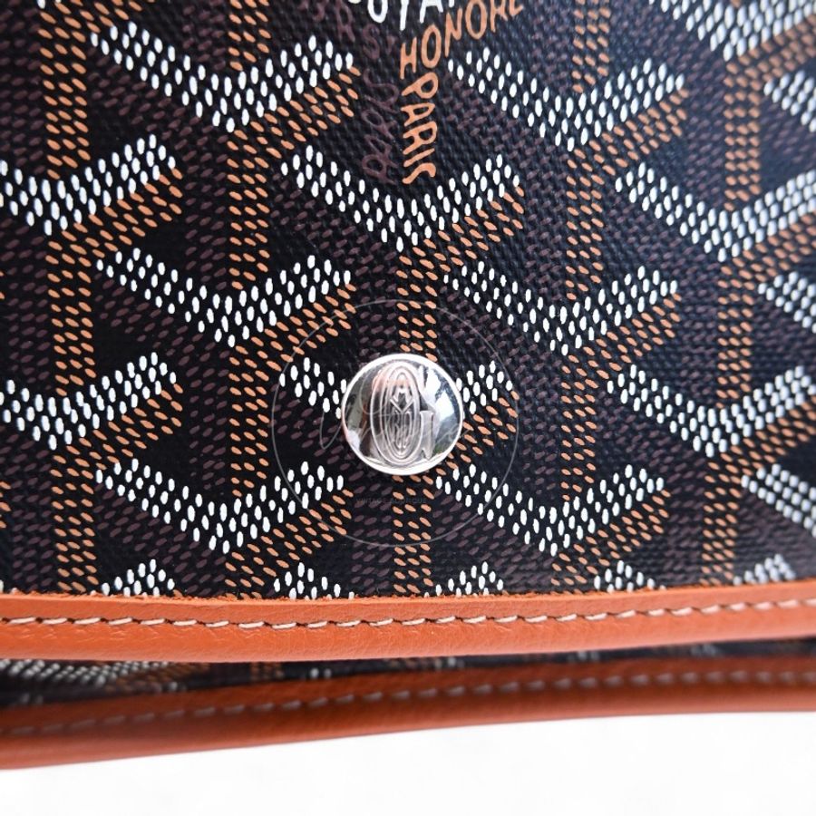 全新未使用 Goyard 戈雅 Plumet 小巧 黑色與棕褐色 斜背 手拿錢包-15