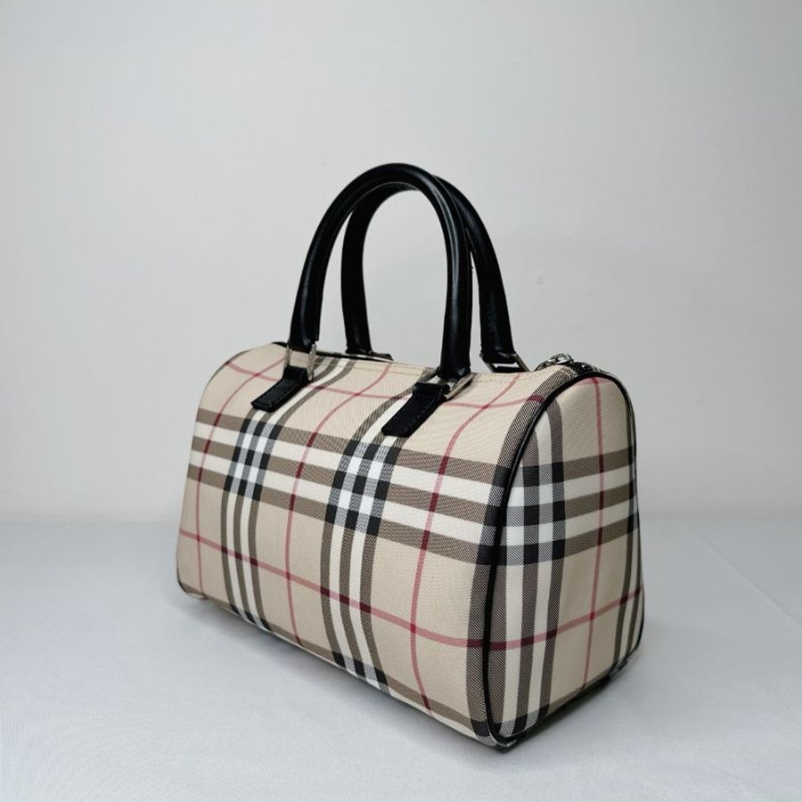 BURBERRY Nova經典格紋波士頓包-4
