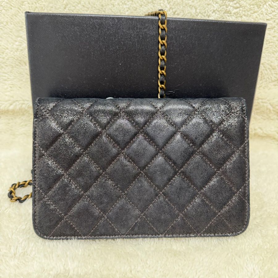 Chanel 牛皮 woc 珠光 復古-5